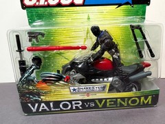 GI Joe Valor vs Venom SNAKE EYES NINJA LIGHTNING CYCLE 3.75″ Action Figure 2004