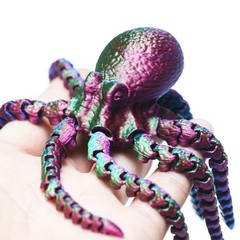 7.1inch 3D Printed Octopus Model,Articulated Animals Figure,Toys Home Decor
