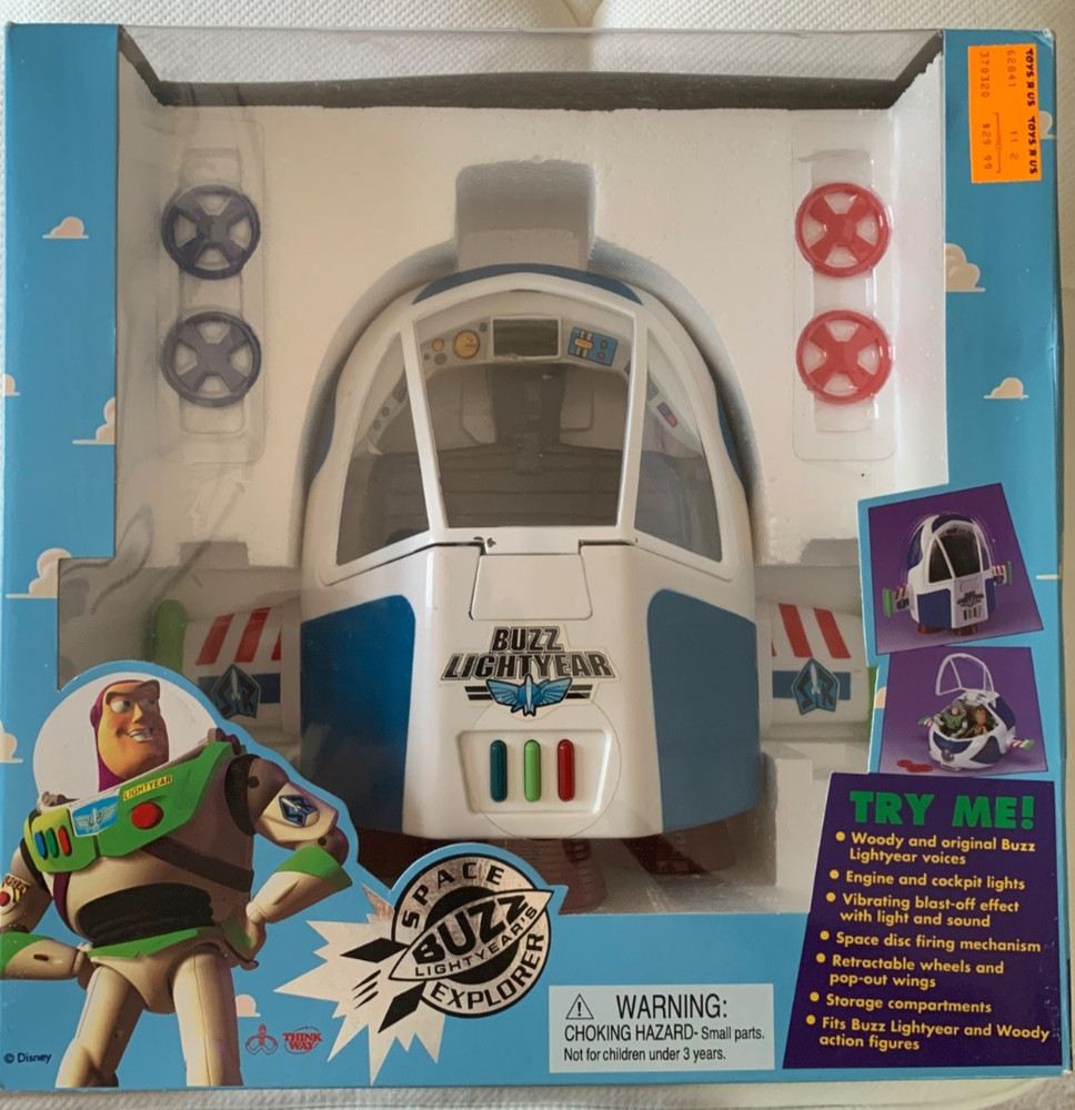 Buzz Lightyear Space Explorer Spaceship 1996 Thinkway Disney Pixar KB Toys NEW