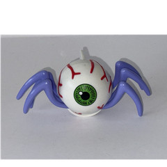 Spider Eyeball Action Figure Plastic White Body Purple Legs Red Veins Green Eye