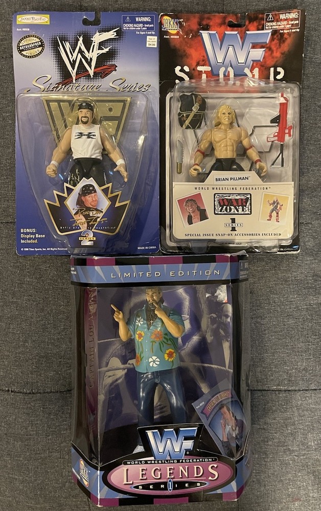 WWF Jakks Pacific Action Figure Lot of 3 New Sealed Packages Wrestling