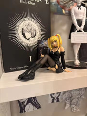 Death Note Misa Amane 10cm Sitting Figure Gothic Leather Dress PVC Model Gift