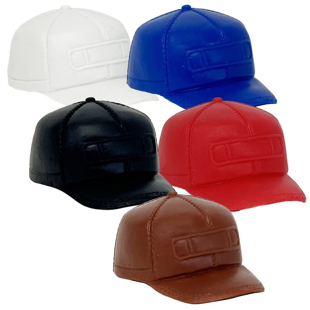 Set of 5 Deluxe Trucker Baseball Hat Caps for 6-8 Inch Figures