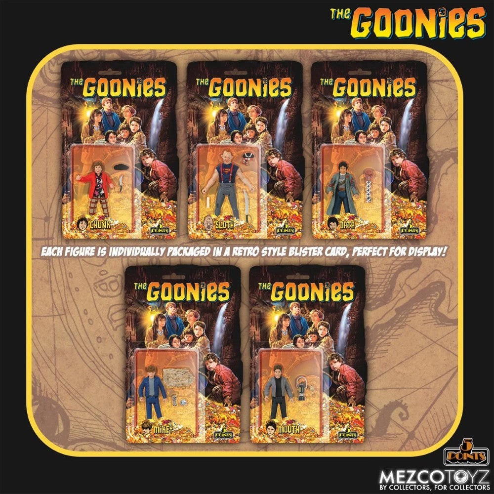 The Goonies BUNDLE of 5 1:18 Scale 3.75″ 5 Points Retro Action Figure