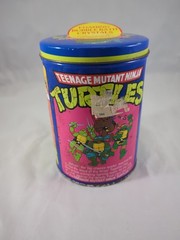 VTG TMNT Metal Tin 1990 Teenage Mutant Ninja Turtles Bubble Bath Crystals 10 oz