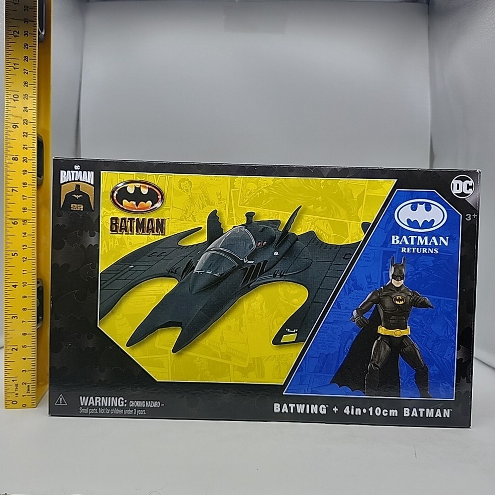 DC Spin Master Batman Returns Batwing & 4” Figure 85 Yrs Keaton Limited Edition