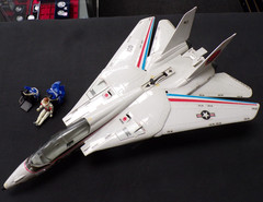 VINTAGE 1983 GI JOE SKYSTRIKER XP-14F JET & ACE FIGURE PARACHUTE COMPLETE HASBRO