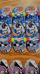 Lot Of 14 Finger Skateboards Boards, Wheels And Axles Blue, Red, Green & Yellow