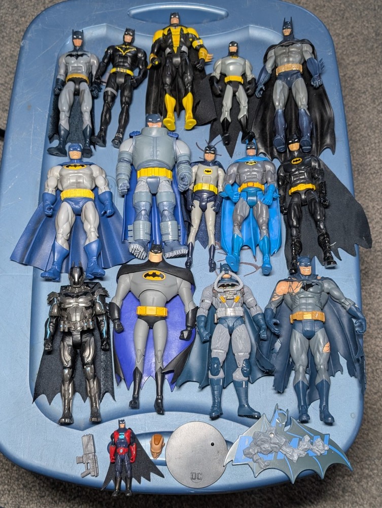 Mixed Batman Figure Lot Modern DC Comics Loose Some Rare Flaws