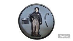 SD Toys Movie Icons Charles Chaplin 7″ Figure Metal Film Reel Tin Bubbles Inc