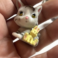 Lot of 7 Vintage Kitty In My Pocket & Puppy Figures – Flocked Cats & Dog