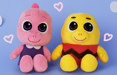 Cocobi Plush Toy CoCo Pink & Rubby Yellow Soft Fluffy Kid Companion Stuffed Doll