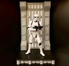 Star Wars inspired wall and diorama figure stand for 6″ line (Light Wall)