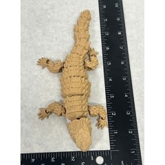3D Printed Articulated Armadillo Lizard Flexible Reptile Toy Tan Fidget Figure