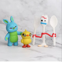 7Pcs/Set Toy Story 4 Action Figures Toy Woody Jessie Buzz Lightyear Forky Pig Be