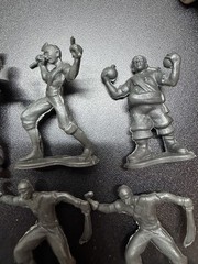 Plastic Pirate Men Figures Group of 32 Pieces Boat Cannons TNT Chest