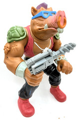 Vtg 1990 TMNT Teenage Mutant Ninja Turtles BEBOP Large 13.5″ Action Figure + Gun