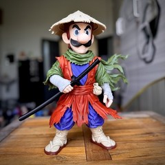 Ronin Luigi Samurai Fan Art Statue