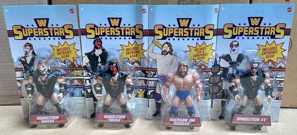 WWE Superstars Series 17 Demolition Smash, Crush, Ax, Hacksaw Jim Duggan Lot