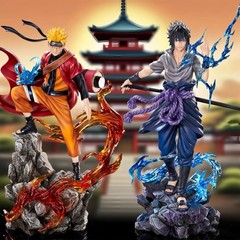 22cm Naruto Anime Figure Uzumaki Naruto Uchiha Sasuke Action Model Pvc Statue De