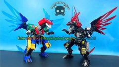 Quantum Heroes Dinoster Guardians Metatron Alpha Transformer Robot Figure Black