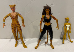 3 DIFF DC Universe 2009 Cheetah Figures 6″ Wave 13, Black Suit Variant 4″ Mattel