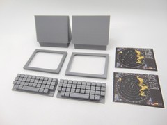 Custom 1:12 Scale Control Room Mission 4pc Radar Monitor TYPE2 Diorama Prop Set