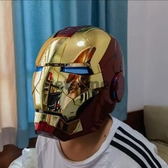 AUTOKING Iron Man MK5 1:1 Helmet Wearable Voice-control Golden Mask Cosplay NEW