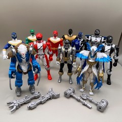 Lot of 11 Power Rangers Action Figures Zeo SPD Overdrive Megaforce and More