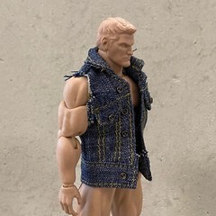 SU-DMJ-SS: 1/12 Denim Vest Jacket for 6″ Muscular or WWE Body (No Figure)