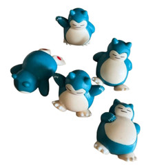 (Set of 5)New Mini Figures Snorlax Mascot Toy Landscape Cake Decoration Pokemons