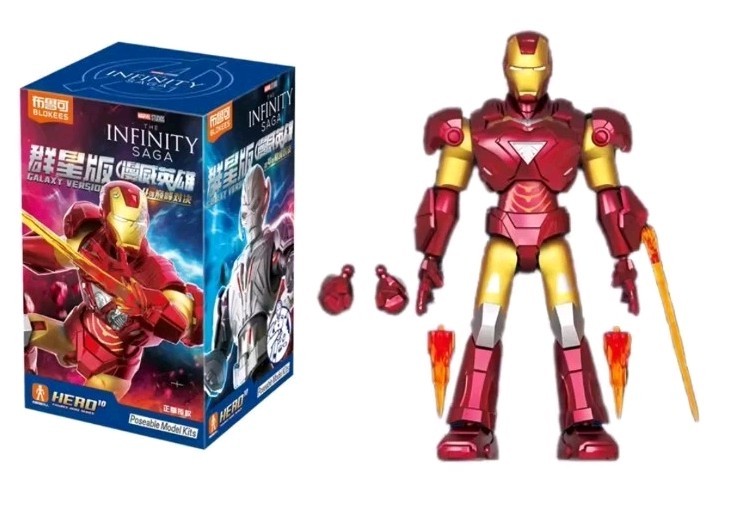 New Blokees Avengers Infinity Saga V4 Iron Man Mark 6 Figure Model Kit No Box