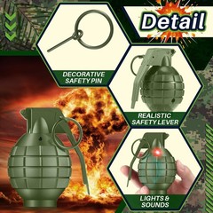 4 Pcs Realistic Toy Hand Grenades for Military Role Play – Educate & Entertain