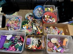 Lg Box Or Appx 3 Lb Of Random Toys For Boys & Girls Fun For Kids Some may be Vtg