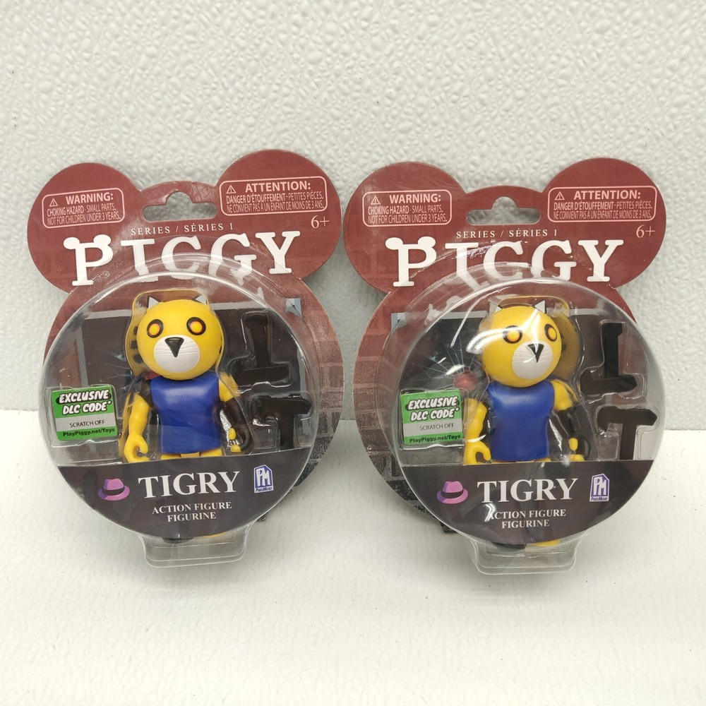 Lot of 2 Roblox Piggy Foxy Tigry Figure with Exclusive Download Collectible NEW