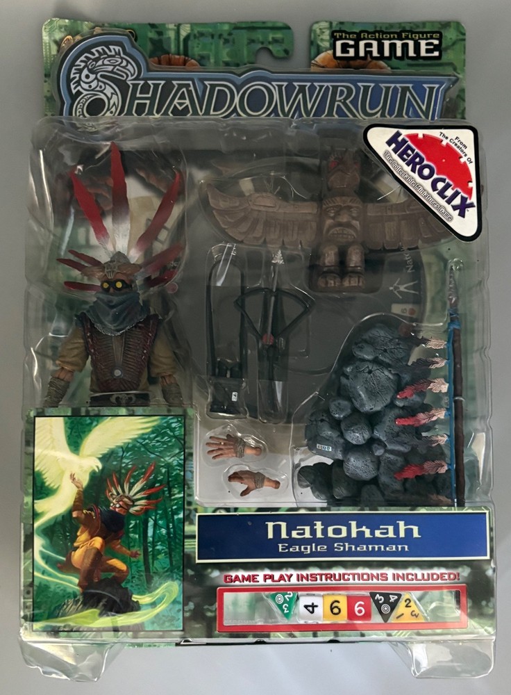 Shadowrun Nathan Eagle Shaman Action Figure Game 2003, New, Item# WKZ6410