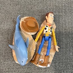 Disney Pixar Toy Story Shark Action Figure Mr. Shark With Woody And Hat Rare New