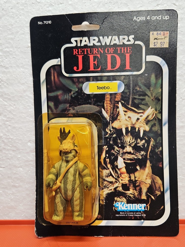 Star Wars 1983 Teebo Complete Original Kenner With 77 Back Card Open Bubble