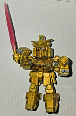 BANDAI SD Superior Defender Gundam Force Action Figure Gold Captain Gundam 5″
