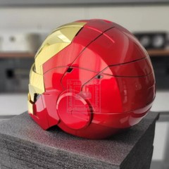 Iron Man Gold MK5 Helmet Electronic Voice Activated Open&Close Mask Autoking New
