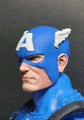 HEAD ONLY Marvel Legends Captain America Alex Ross Style Head custom painted