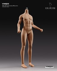YM511 1/6 Male Standard Seamless Body Silicone Flexible Suntan 12”Action Figure