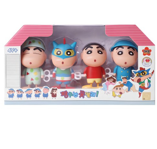 Crayon Shin-chan Wind-up Figure 4-piece Set