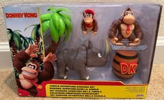Jakks Donkey Kong Jungle Adventure Diorama Set DK DIDDY KONG RAMBI 2.5″ 2026 NIB