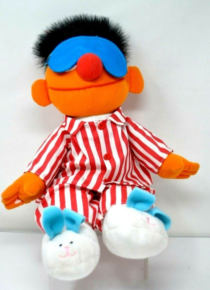 SESAME STREET Sing and Snore Ernie Plush Stuffed Interactive 16″ Doll Toy WORKS