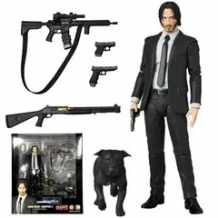 John Wick Chapter 2 Action Figure w/ Dog PVC Collectible Toy Gift for Fans