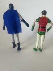 NJ Croce Batman Robin 1966 TV Series 5″ Bendable Rubber Vintage Figures Bendy