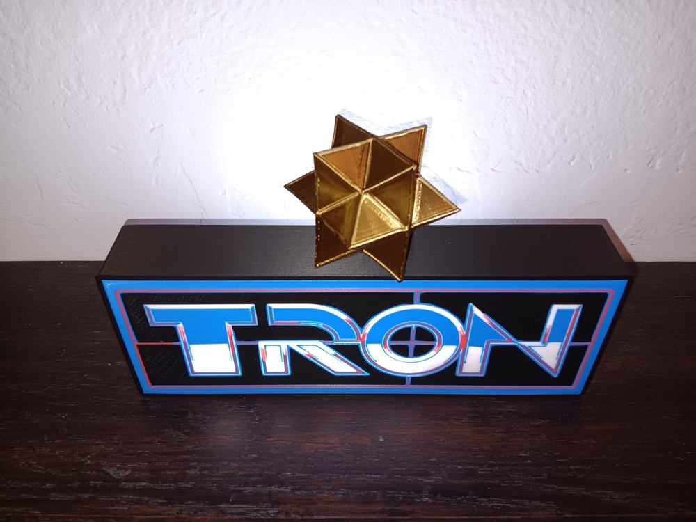 Retro Bit for Tron vintage style / Legacy display gold silk color BIT