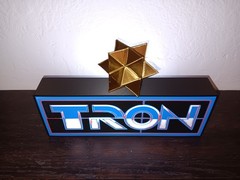 Retro Bit for Tron vintage style / Legacy display gold silk color BIT