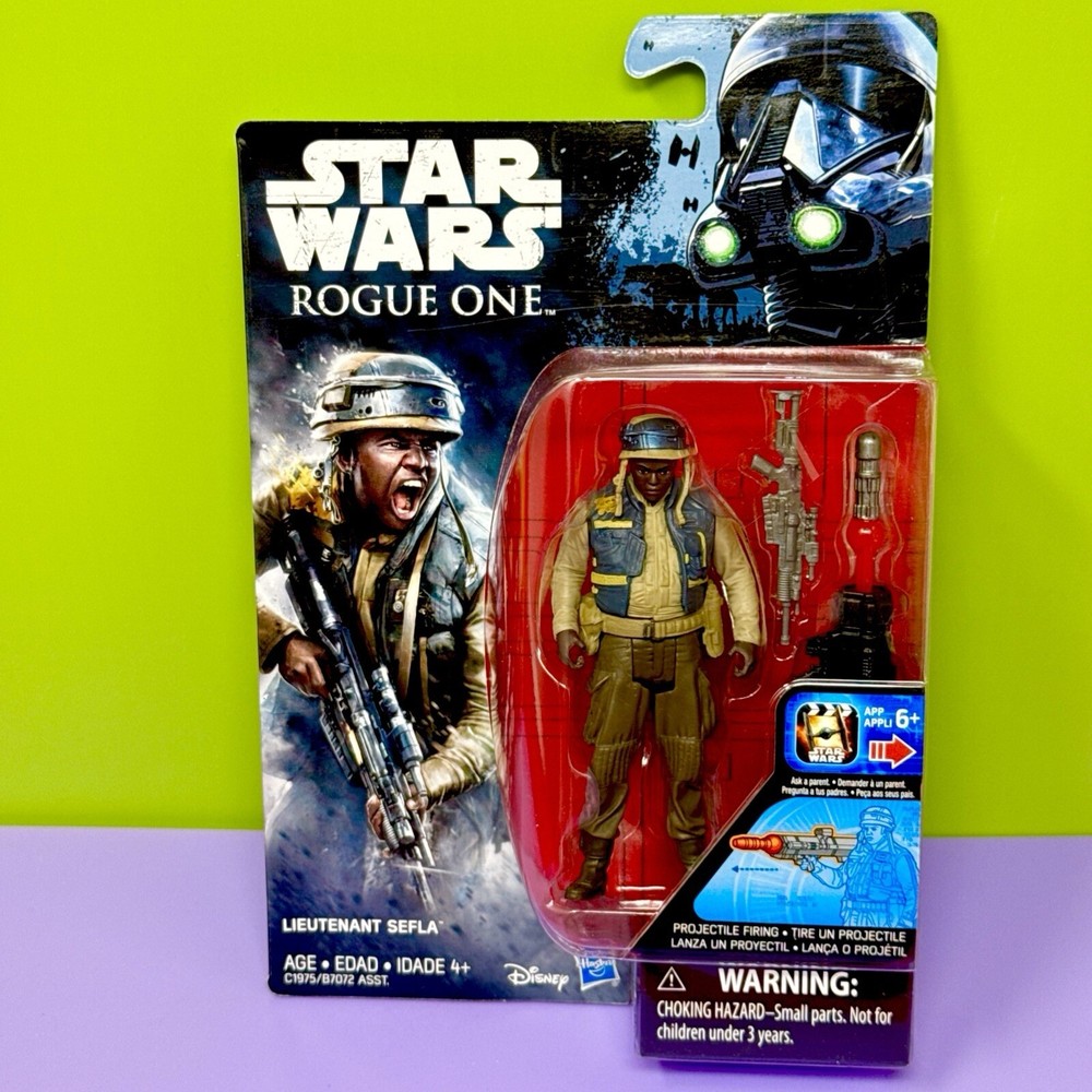 Star Wars Rogue One Lieutenant Sefla Figure 2016 Selfa Selfla Rebel Trooper 3.75